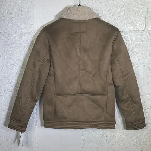 Club Room Men's Faux Suede shearling lined Jacket,, Tan L $250 - Picture 3 of 9